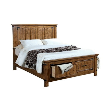 Brenner Full Storage Bed Rustic Honey Box 2