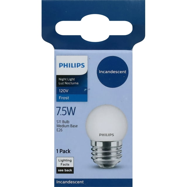 Philips 7.5W White Medium S11 Incandescent Night Light Bulb 569400