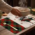 thumbnail image 4 of Dademeo Christmas Placemat Buffalo Plaid Snowflake Placemat, 12*18 Inch Winter Table Mats For Home Party Kitchen Dining Decor, 4 of 5