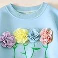 thumbnail image 6 of KPOPLK Toddler Girls Sweatshirt and Pants Set 2T 3T 4T 5T 6T 7T Flower Embroided Long Sleeve Top Jogger Pants 2 Piece Outfit,Size 6-7Years, 6 of 8