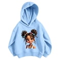 thumbnail image 3 of Hiijoy Girls Graphic Hoodies Casual Sweatshirts Drop Shoulder Pullovers, Blue, Sizes 3-10, 3 of 3
