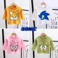 thumbnail image 2 of Camisetas largas para niñas de Sonics, ropa para niños, abrigo base, sudadera de dibujos animados para primavera y otoño, ropa para el hogar, tops, ropa para bebés, regalos de cumpleaños, 2 of 5