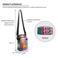 thumbnail image 6 of HELLHERO Cross Body Purse Colorful Geometric Patchwork Stylish Polyester Lightweight Adults 4.33x1.97x7.09 Casual Use, 6 of 7