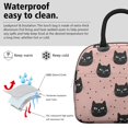 thumbnail image 3 of Black Cat and Dot Pink Pattern Insulated Leakproof Lunch Box for Work, Lunch Bag for Women Men, Loncheras Para Mujer for Beach Travel Picnic Camping, 3 of 6