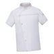 thumbnail image 5 of Chaqueta unisex, parte superior de manga corta, ropa de camarera liviana, de cocina, chaqueta cómoda, para café de la , Blanco 2XL Sunnimix Chaquetas de cocinero, 5 of 8