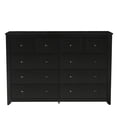 thumbnail image 3 of Aukfa Wood 10 Drawers Dresser,Wide Chest of Drawers Storage Cabinet for Living Room Bedroom, Black, 3 of 8