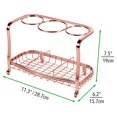 thumbnail image 3 of mDesign Steel Bathroom Countertop Hair Care Organizer Holder Tray - Rose Gold, 3 of 5