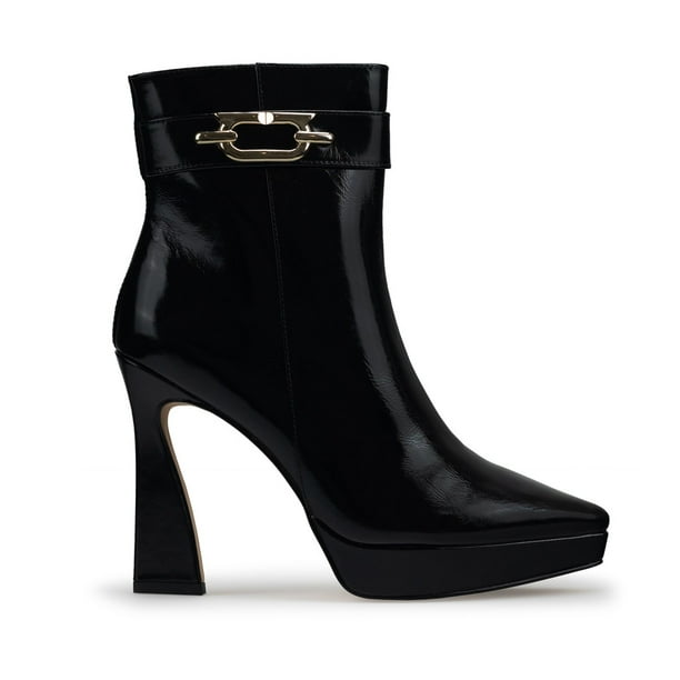 Botines Para Mujer De Piel Con Tacón En Charol Davenia Mila