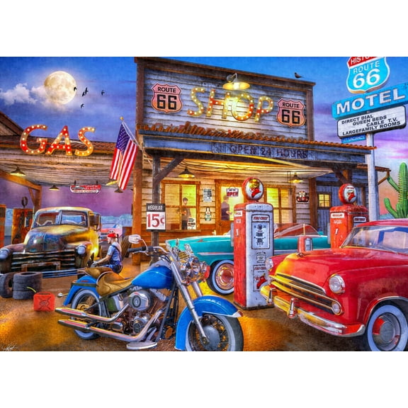 Vermont Christmas Company Route 66 Jigsaw Puzzle 1000 Piece