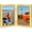 Gold, variant on 4x4 Double Picture Frame, Hinged 2 Opening MDF Photo Frames with Plexiglass, Vertical Tabletop Stand, Black