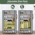 thumbnail image 4 of 6 Tier Shoe Rack, Shoe Cabinet with Dust-proof Cover, Multi-layer Assembled Shoe Rack Shoe Stand, Storage Shelf Organizer Holder, 4 of 9