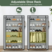 6 Tier Shoe Rack, Shoe Cabinet with Dust-proof Cover, Multi-layer Assembled Shoe Rack Shoe Stand, Storage Shelf Organizer Holder