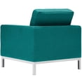 thumbnail image 5 of Modern Contemporary Urban Design Living Room Lounge Club Lobby Armchair Accent Chair, Fabric, Aqua Blue, 5 of 5