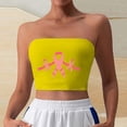 thumbnail image 2 of Nmnitkp Tube Tops for Women Breast Cancer Print Strapless Top Bandeau Crop Top Premium Healthy Fabric Summer Streetwear & Show off your Figure Tube Top（Plus Size）, 2 of 4