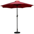 thumbnail image 2 of BizChair Red 9 FT Round Umbrella with Crank and Tilt Function and Standing Umbrella Base, 2 of 12
