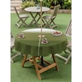 thumbnail image 4 of Outdoor Tablecloths with Umbrella Hole & Zipper, Sage Green Ombre Round Tablecloths 60 Inch, Modern Abstract Art Texture Waterproof Table Cloth, Patio/Pool/Picnic Table Covers, 4 of 8