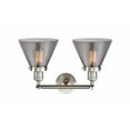 thumbnail image 2 of 208-SN-G43 Innovations Lighting Cone - 2 Light Bath Vanity In Industrial Style-11 Inches Tall and 18 Inches Wide-Brushed Satin Nickel Finish-Light, 2 of 2