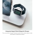thumbnail image 4 of mophie 3-in-1 Magsafe Wireless Charging Stand for Apple iPhone AirPods/AirPods Pro & Watch 15W Super-Fast Charging Stylish Gloss Finish - White (MagSafe charger not included), 4 of 8