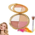 thumbnail image 1 of Eye & Cheek Palette - Eyeshadow and Highlighter Makeup (with Detachable Brush), Makeup Palettes Contour Kit, Shimmer Glow Face Highlighter Palette for Women Face, Natural Glow Contour Powder (1pcs), 1 of 7