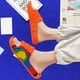 thumbnail image 3 of Qarigey 1 par de toboganes de verano para hombres y mujeres, sandalias portátiles para fiestas en la piscina, estilo informal, zapatillas de Calzado Naranja Tamaño 43-44, 3 of 6