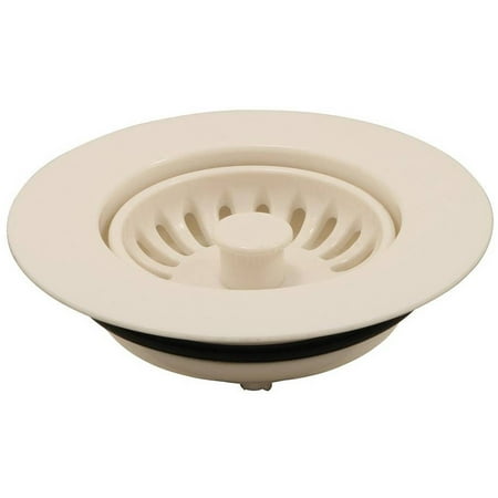 - Prime-Line RP32125WH Garbage Disposal Flange Plastic Trim with Strainer Basket 3-1/2
