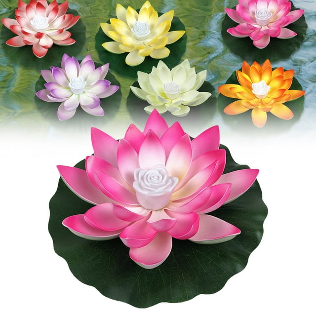 Floating Lights LED Flowers Pool Lights Battery Operated Night Light For Pond Garden Swimming Wedding Decor