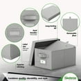 thumbnail image 2 of 4 Small Storage Bins - Storage Bins with Lids Handles and Label Slot - Closet Shelf Storage Baskets - Toy Boxes for Kids - Storage Boxes for Office Containers for Organizing - (Light Grey), 2 of 6