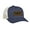 Ocean Blue, Beige Mesh, variant on Heritage Pride Leather Patch Trucker Snapback Hat-Maroon-White Mesh