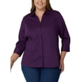 thumbnail image 1 of Shirt Riders by Lee Indigo Easy Care, manga ¾, morado, 4 veces para mujer, 1 of 1