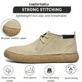 thumbnail image 2 of Men's Casual Boots Leather Suede Non-slip for Walking Camping Comfort Outdoor Classic Chukka Shoes Beige 9.5 US, 2 of 7