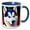 Blue/White, variant on 3drose, Stunning Siberian Husky Dog Portrait. Colorful Background Digital Art, 11oz Magic Transforming Mug