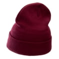 thumbnail image 2 of Moto Bike Embroidered 12 Inch Long Knitted Beanie - Maroon OSFM, 2 of 5