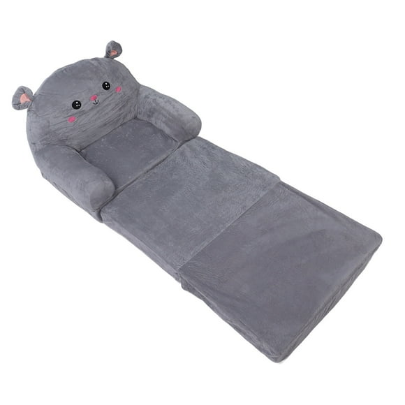 2 In 1 Cartoon Foldable Kids Sofa, Toddler Sofa Chair Lounger Children Couch, Cloth And Sponge Ventilate Flip Open Sofa Bed For Living Room, For Infant Toddler Baby Boys Girls