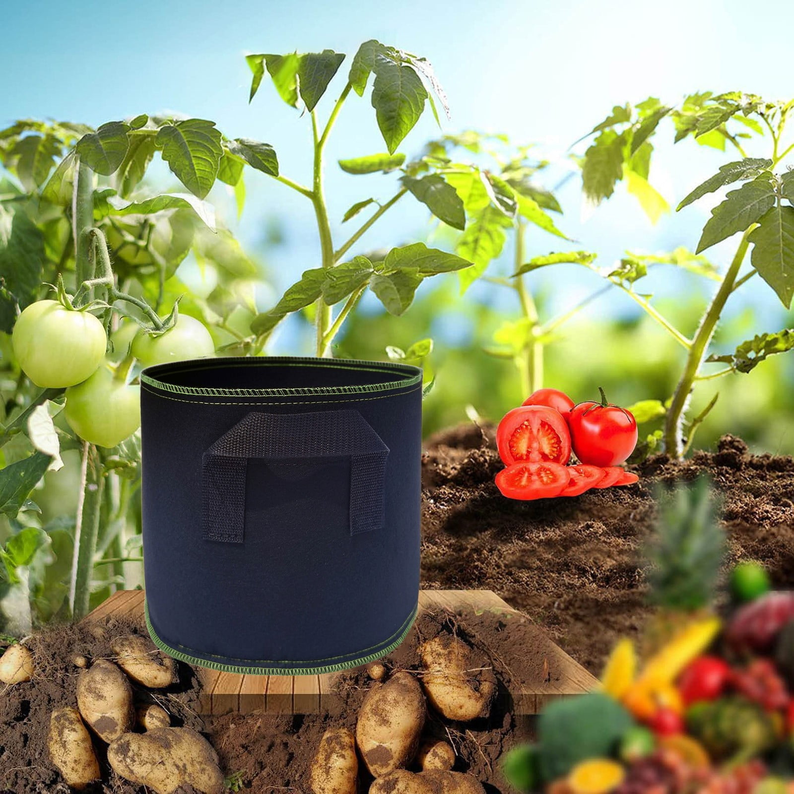 Clearance! Uscallm Grow Bags Breathable, Non Woven Plant Bag Plant