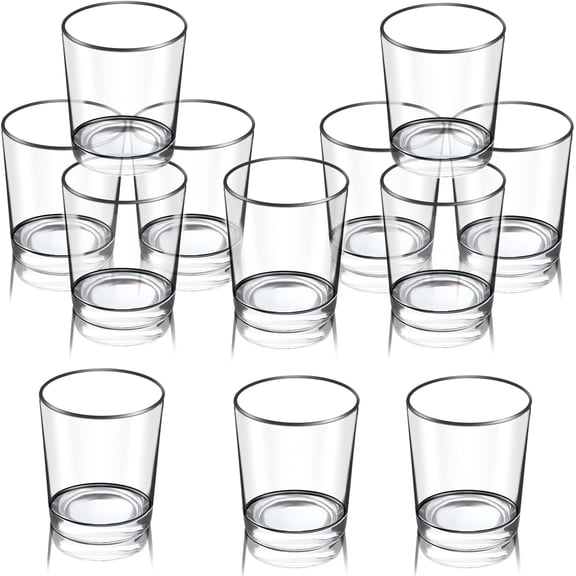 12 Pack Votive Candle Holders, Clear Glass Tealight Candle Holder, Tea Light Holders Bulk for Wedding, Home, Table Centerpieces
