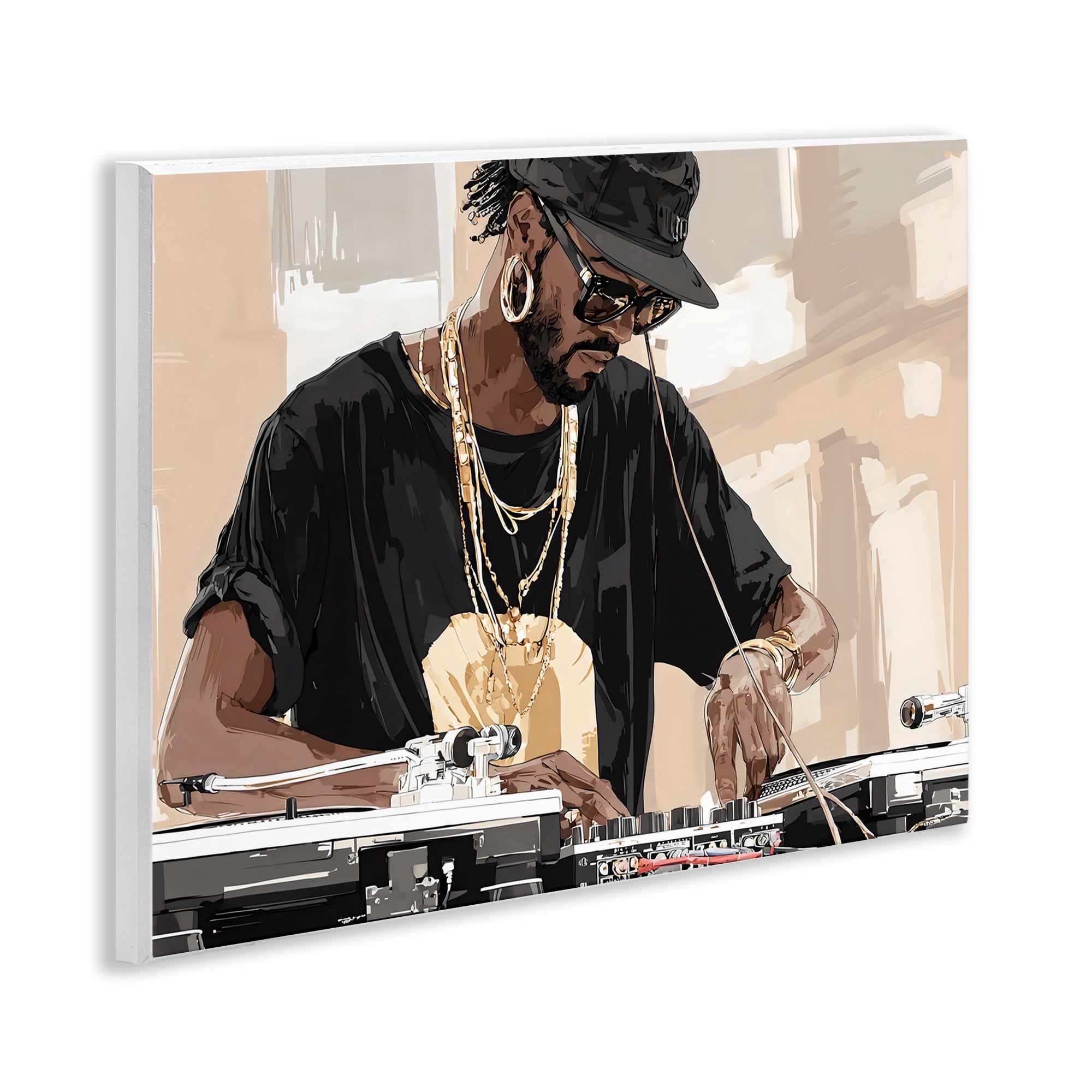 Stupell Industries Timeless DJ with Urban Rhythm Wall Plaque Art, design by Franklyn Gregory