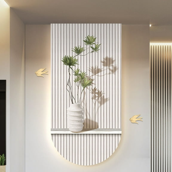 WRITWAA Minimalist Golden Metal Bird Wall Art Ornamental Sculpture for Elegant Decor