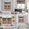 thumbnail image 6 of Vintage American Flag Kitchen Curtains Sets for Windows 24 Inch Length, Blue Red White Star US Flag Rod Pocket Window Treatments Tier Curtains and Valances Set for Bedroom/Bathroom, 6 of 8