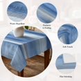 thumbnail image 5 of Navy Blue Grey Table Cloth Waterproof Tablecloths, Abstract Art Oil Painting Blue Ombre Tablecloth Dining Table Cover for Kitchen Party Tabletop Outdoor, Rectangle Tablecloth 60x102 Inch, 5 of 9