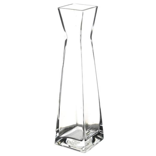 Red Pomegranate Collection 1155-0 12 in. Verre Carré Vase&44; Clair