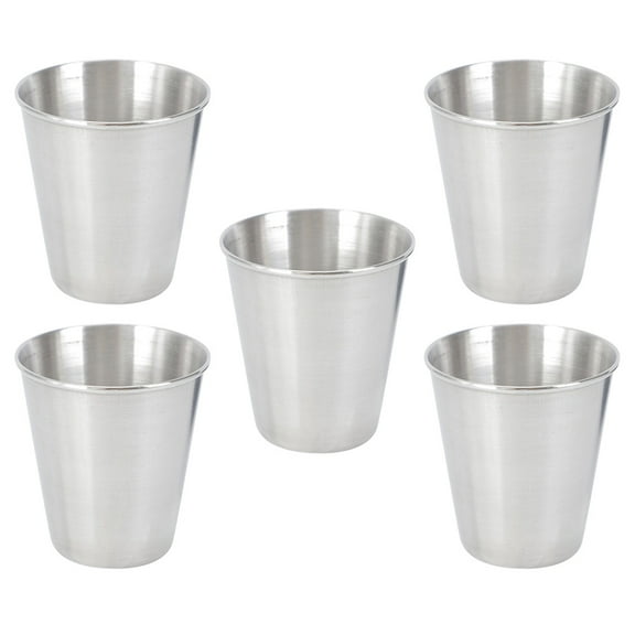 HEANUJJ 5-Pack Small Stainless Steel Stackable Cups for Picnics, Camping, Outdoor Use, Drinkware Set