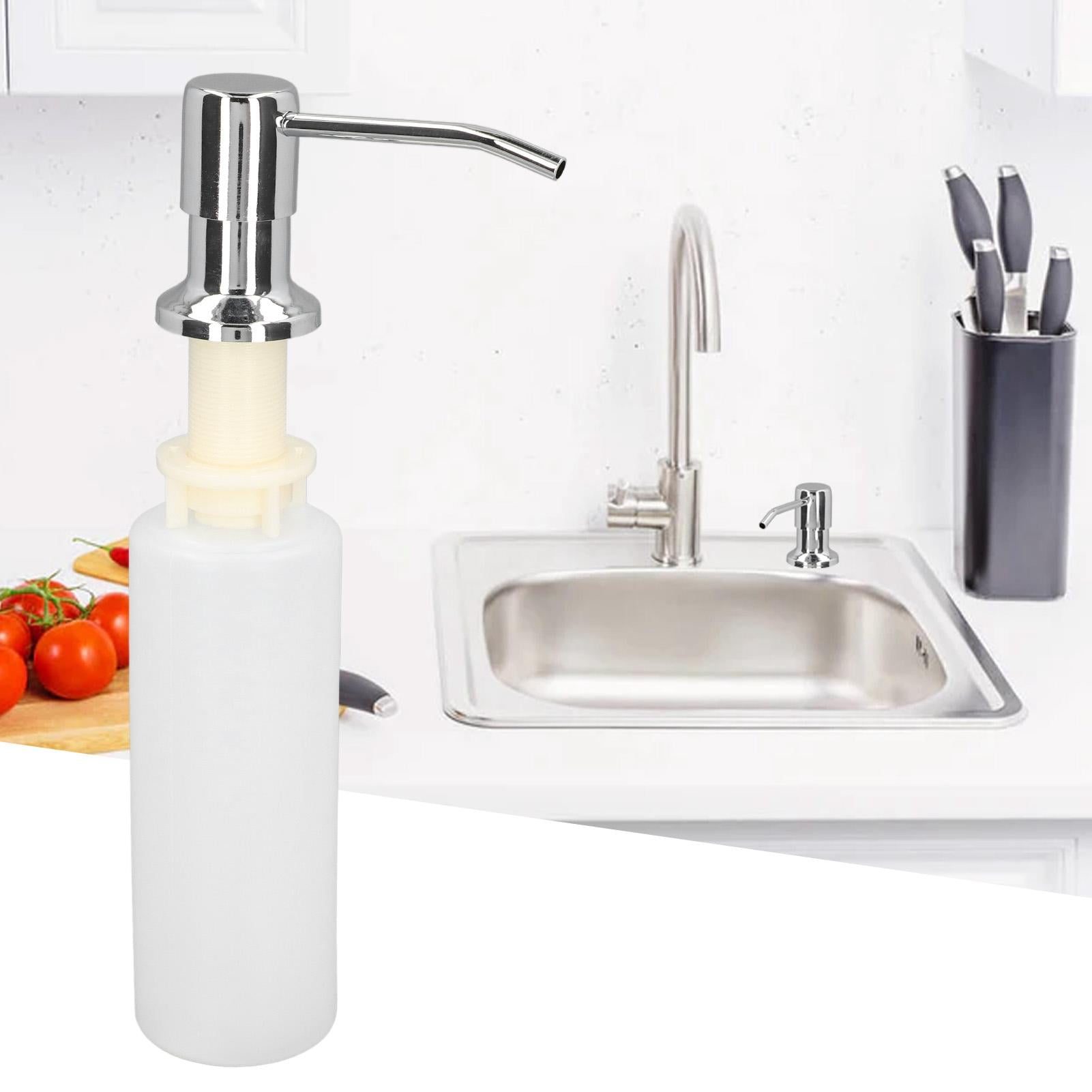 BIMZUC 300 ml 304 Stainless‑Steel Sink Soap & Lotion Pump Dispenser – Chrome Finish, 360° Rotating Head, Easy‑Fill, Large Capacity