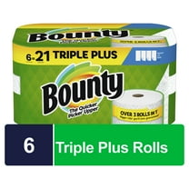 Bounty Select-A-Size Paper Towels, 6 Triple Plus Rolls, White, 158 Sheets Per Roll