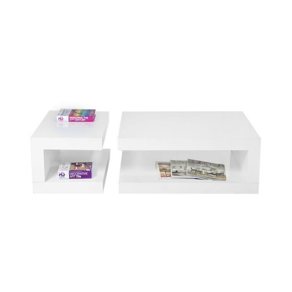 Pangea Home Heddy Coffee Table White