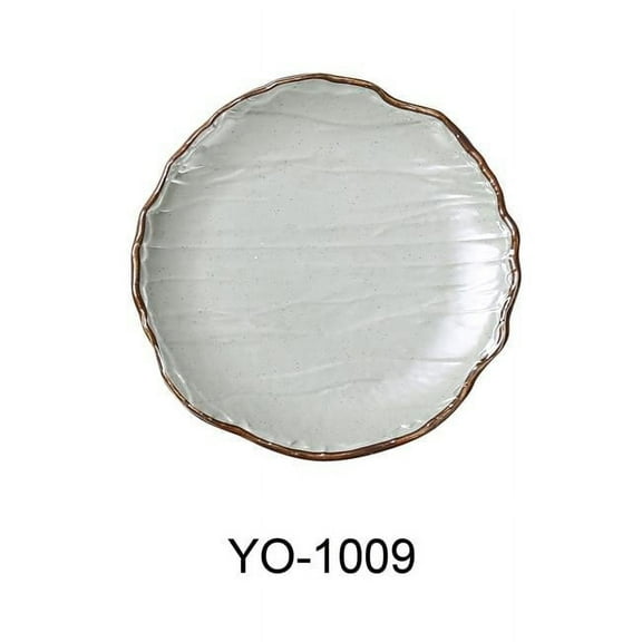 9 x 1 in. Yoto Melamine Round Coupe Plate, Matte - Pack of 24