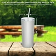 thumbnail image 5 of 6 Mira Stainless Steel Tumblers with Straw Set, 16 oz. - Double Wall, Tritan Lid - Silver, 5 of 5
