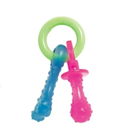 Puppy Teething Keys, Rings or Pacifiers Durable Dog Dental Health Chew Toys (5.5" Teething Pacifiers)