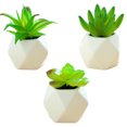 thumbnail image 1 of 3 uds mini suculentas en macetas pequeños adornos creativos de moda flores artificiales y plantas verdes, 1 of 5