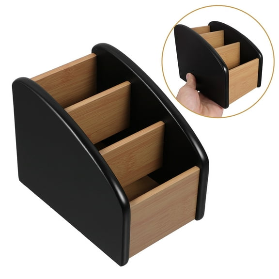 HOMEMAXS Multi Tea Bag Organizer Drawer for Storage Coffee Sugar Packets Holder Elegant Plastic Design 12.5x6.5x3.5 Inches