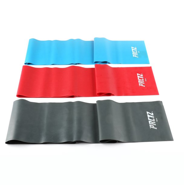PRCTZ Essential Flat Bands Set, Resistance Stretch Band, Multicolor 3 Pack (Light, Medium, Heavy